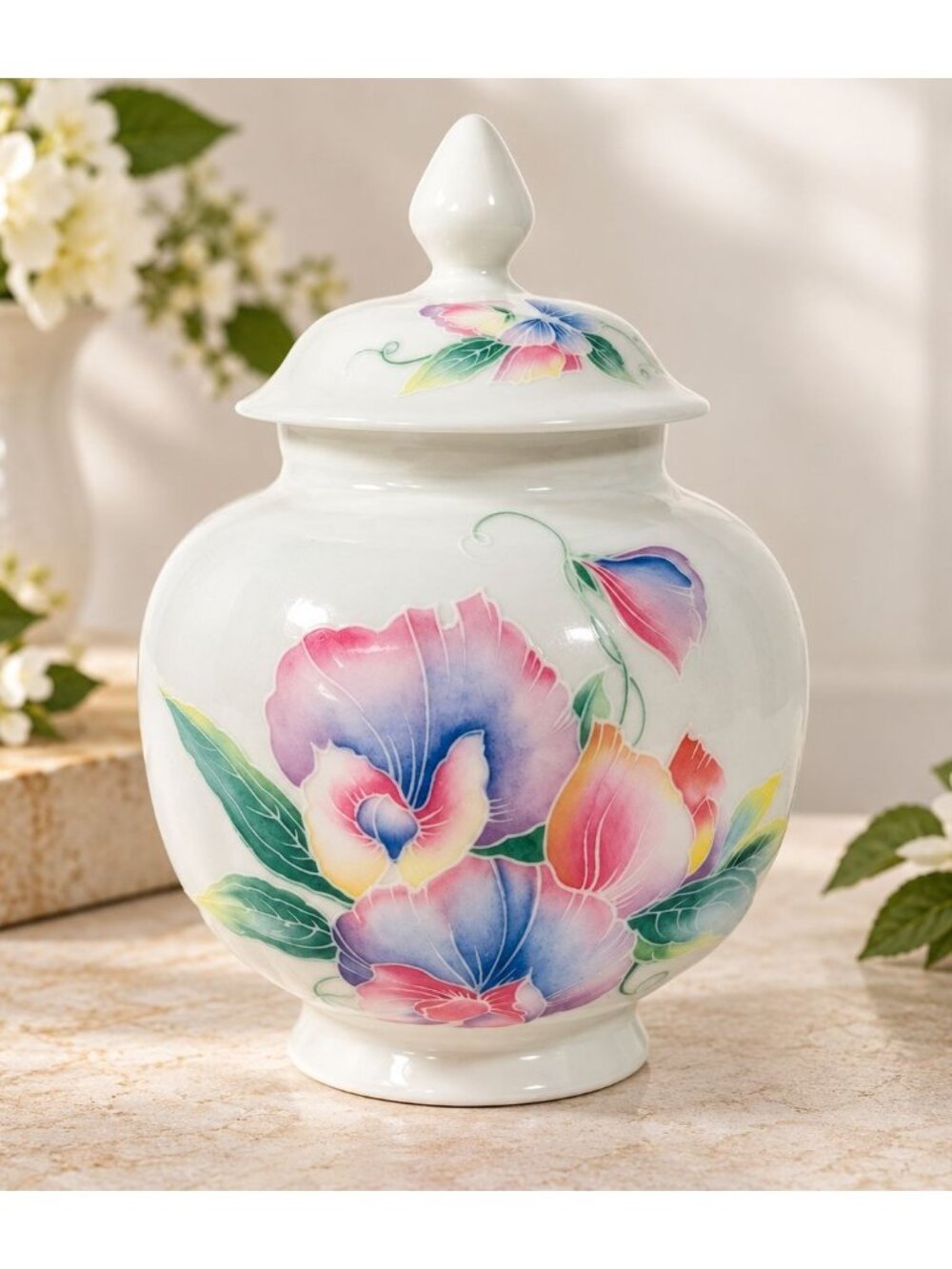 Vintage Aynsley Ginger Jar Little Sweetheart Bone China Romantic Floral England
